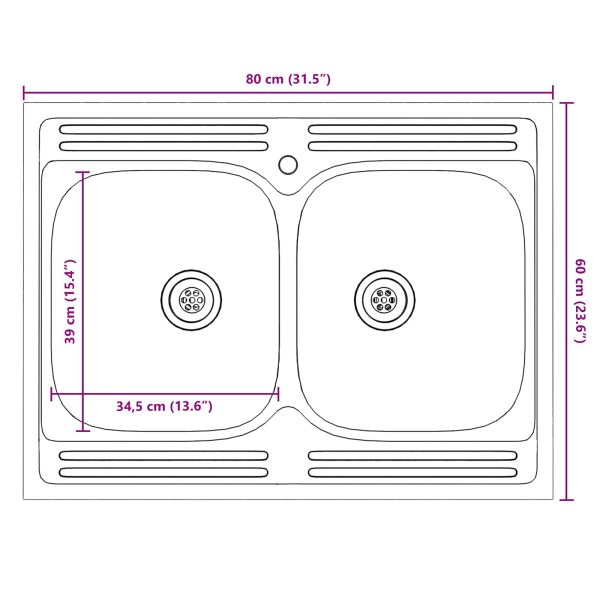 Мивка с шкаф със съхранение Lucca 2 pcs Бяло Инженерно дърво