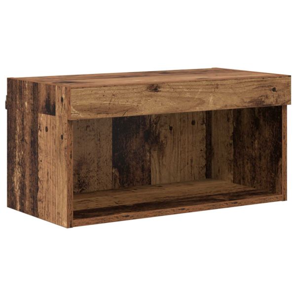 ТВ стенни единици с LED с LED 5 pcs Старо дърво 80 х 30 х 40 см