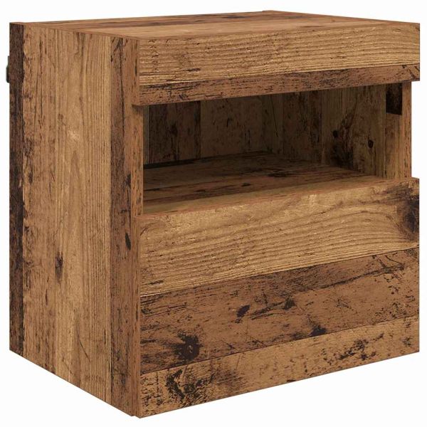 ТВ стенни единици с LED 5 pcs Старо дърво 40,5 x 30 x 90 см