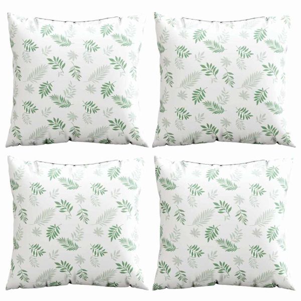Пухени възглавници Листо 4 pcs Мотив с листа 40 x 40 cm