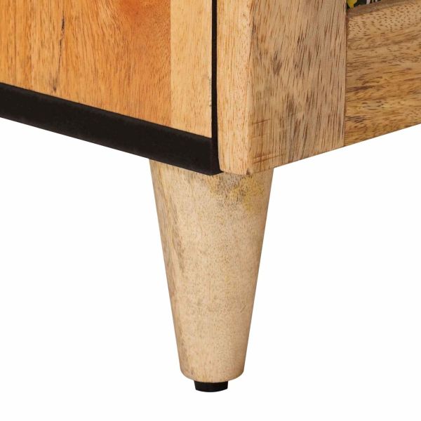 Нощен шкаф Естествен 40 x 33,5 x 46 см Солидно мангово дърво