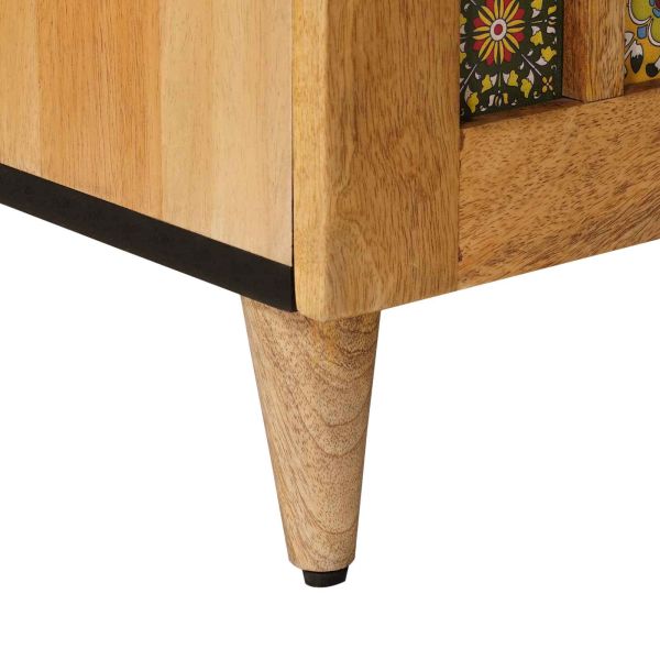 ТВ шкаф Естествен 105 x 33,5 x 46 см Солидно мангово дърво