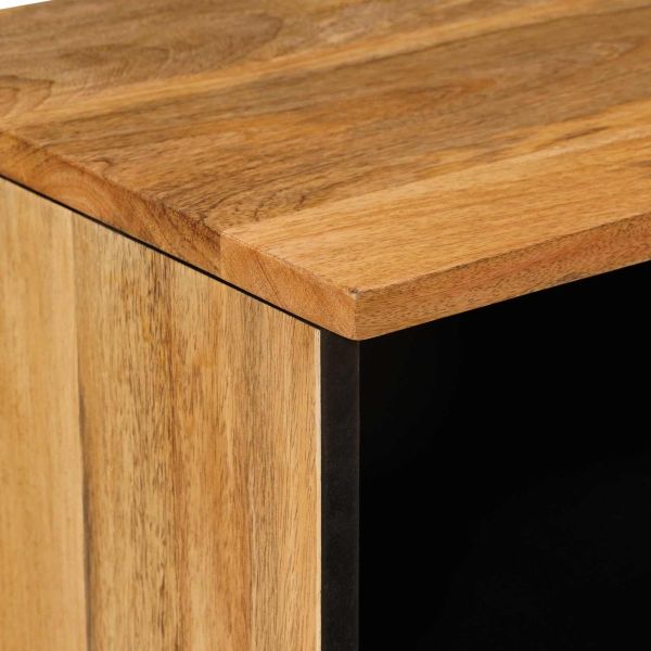 ТВ шкаф с рафт Естествен 70 x 33 x 46 см Солидно мангово дърво