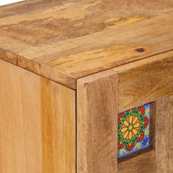 Служебен шкаф Естествен 60 x 33,5 x 75 см Солидно мангово дърво