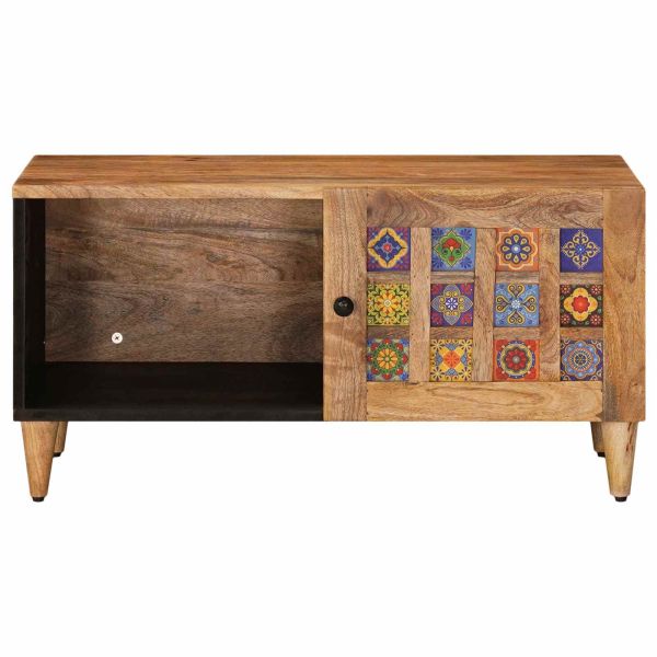 Масичка за кафе Естествен 80 x 50 x 40 cm Солидно мангово дърво