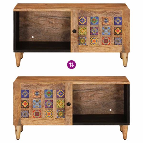 Масичка за кафе Естествен 80 x 50 x 40 cm Солидно мангово дърво