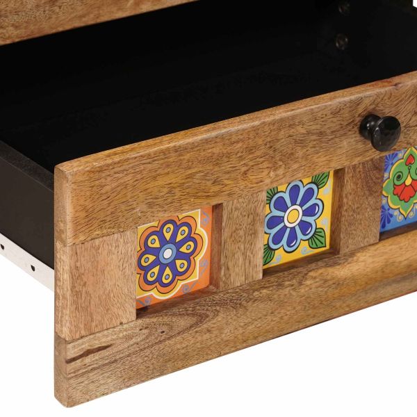 Нощен шкаф Естествен 50 x 33 x 62 см Солидно мангово дърво