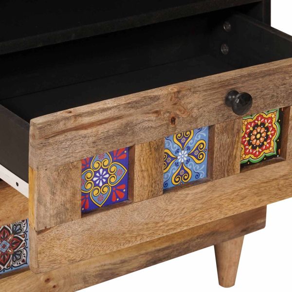 Нощен шкаф Естествен 50 x 33 x 60 см Солидно мангово дърво