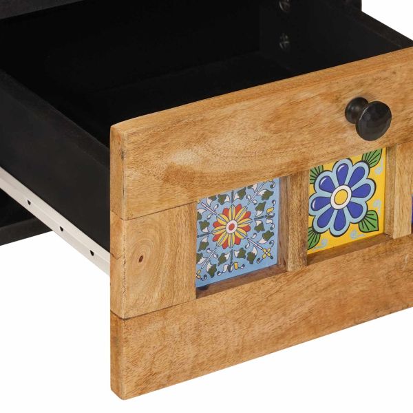 ТВ шкаф Естествен 100 x 33,5 x 46 см Солидно мангово дърво