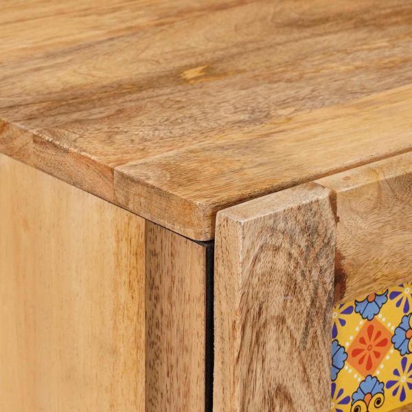 Шкаф за баня Естествен 38 x 33,5 x 58 см Солидно мангово дърво