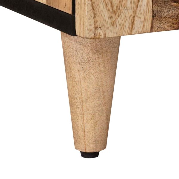 Шкаф за баня Естествен 38 x 33,5 x 58 см Солидно мангово дърво