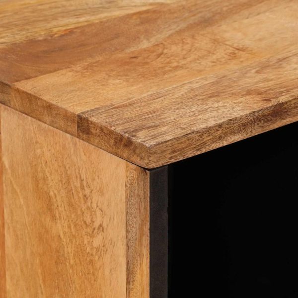 Служебен шкаф Естествен 80 x 33,5 x 75 см Солидно мангово дърво