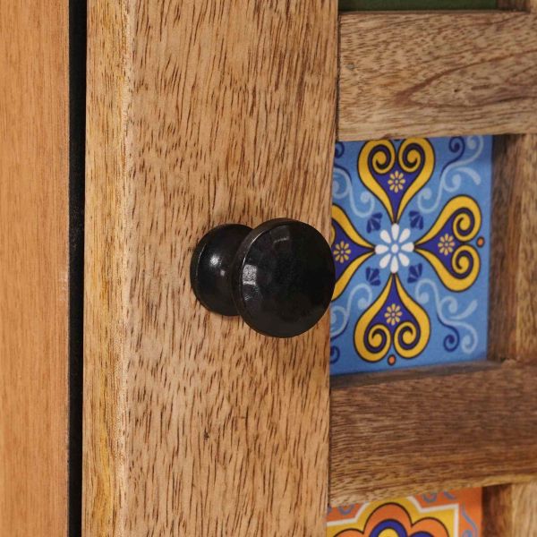 Висок шкаф Естествен 40 x 33 x 110 см Солидно мангово дърво