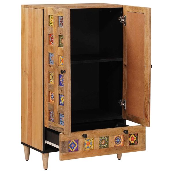 Висок шкаф Естествен 60 x 33,5 x 100 см Солидно мангово дърво