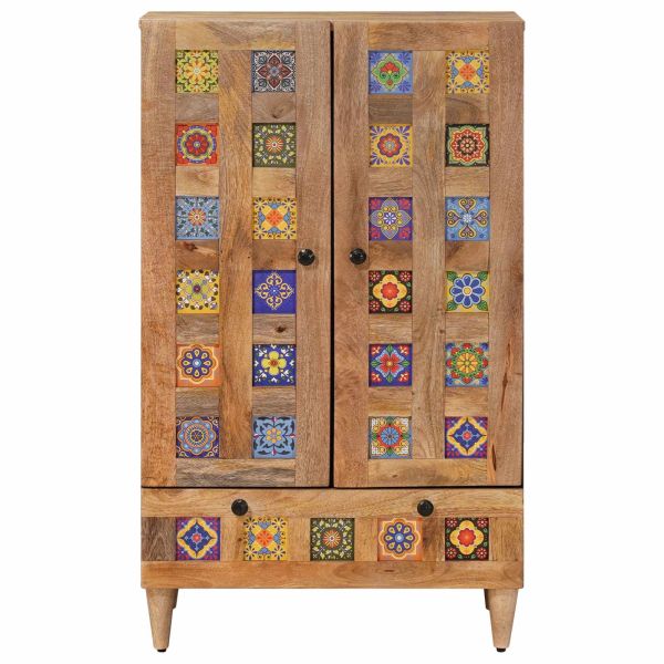 Висок шкаф Естествен 60 x 33,5 x 100 см Солидно мангово дърво