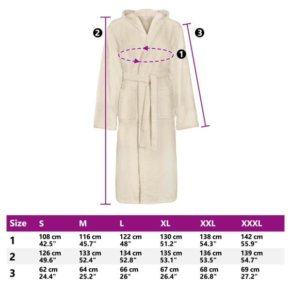 Халат за баня KINN Крем XXL Памук