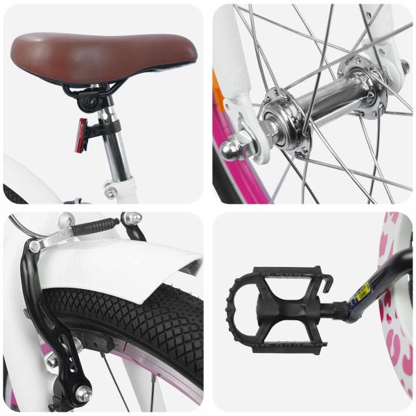 Детски Велосипед 18 инча за 5-7 години Бяло