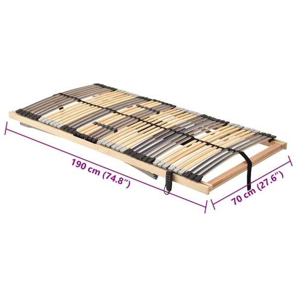 Ламелна подматрачна рамка Кафяво 70 x 190 cm Солидно бук