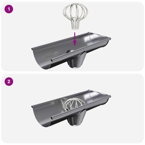 Защита за листа на улука 2 pcs Сребрист 50 mm