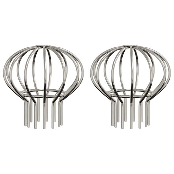 Защита за листа на улука 2 pcs Сребрист 75 мм