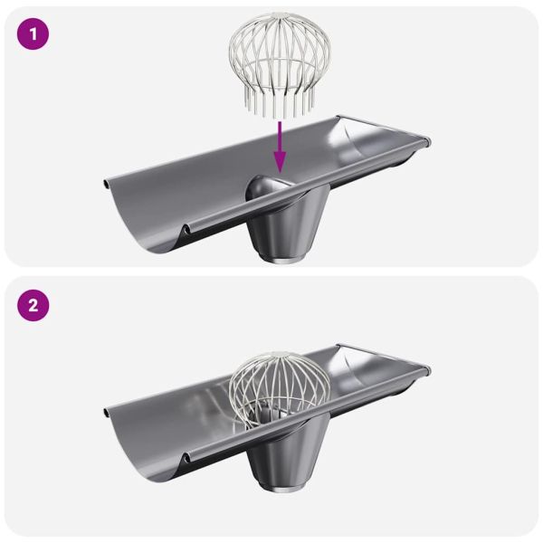 Защита за листа на улука 8 pcs Сребрист 160 mm