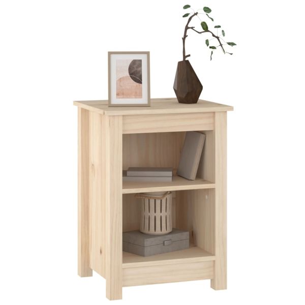 Нощно шкафче, 40x35x55 см, борово дърво масив