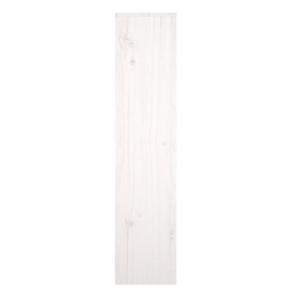 Параван за радиатор бял 153x19x84 см борово дърво масив