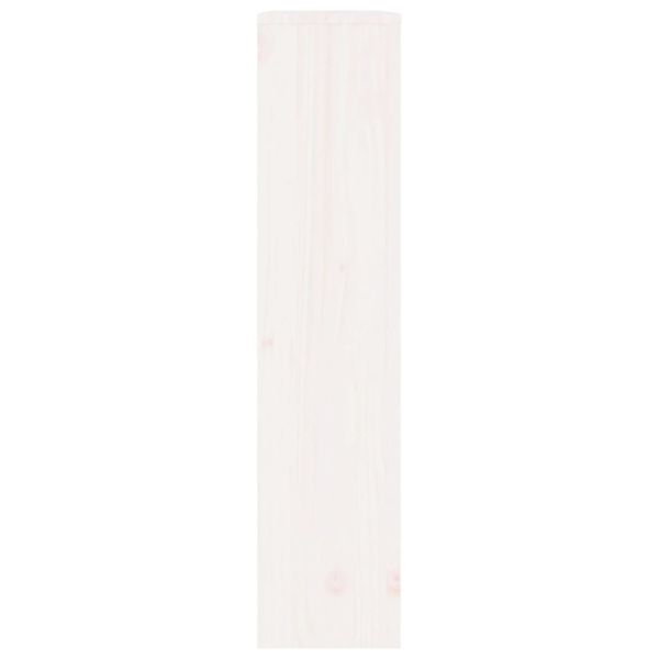 Параван за радиатор, бял, 79,5x19x84 см, борово дърво масив