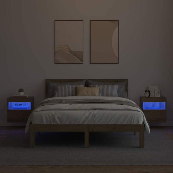 Кабинети за телевизор на стената 2 pcs Дъб 40 x 30 x 40 см