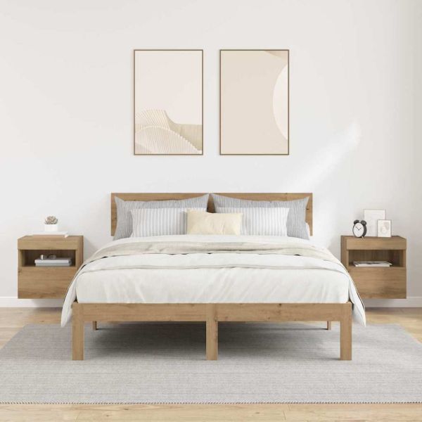 Кабинети за телевизор на стената 2 pcs Дъб 40 x 30 x 40 см