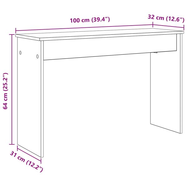 Стойка за клавиатура Бяло 100 x 32 x 64 см Инженерно дърво