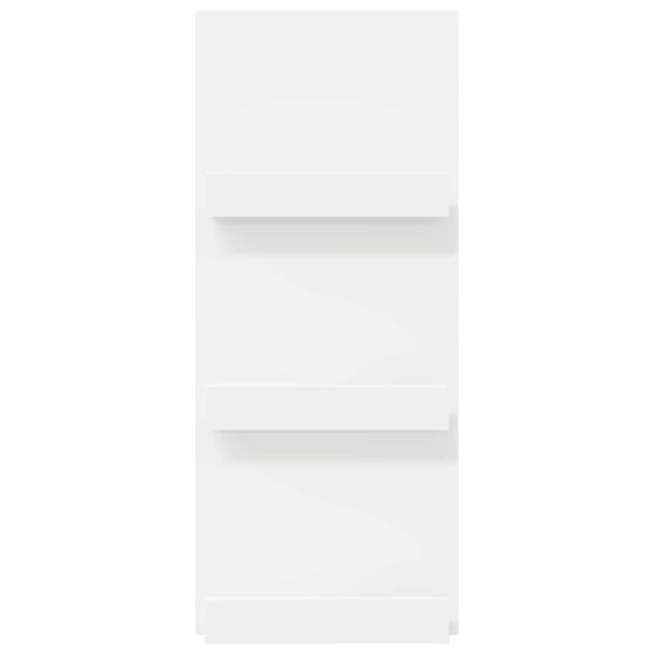 Етажерка за списания Бяло 51 x 11 x 102 см Инженерно дърво