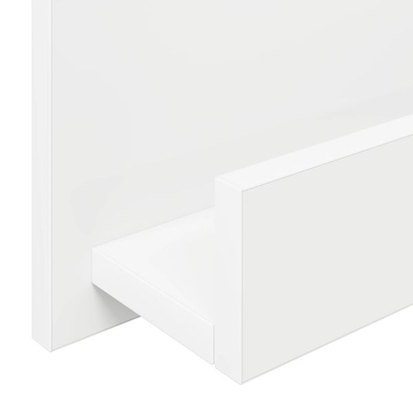 Етажерка за списания Бяло 51 x 11 x 102 см Инженерно дърво