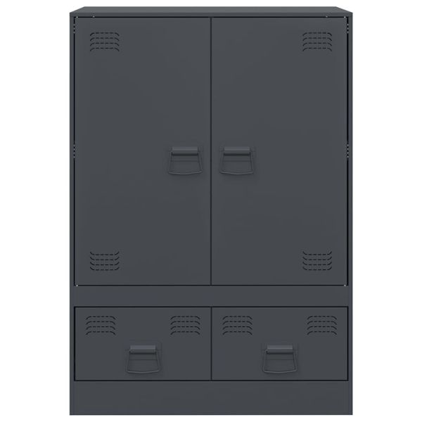 Висок шкаф, антрацит, 67x39x95 см, стомана