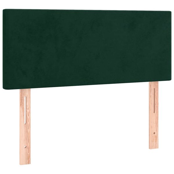 Боксспринг легло с матрак, тъмнозелено, 80x200 см, кадифе