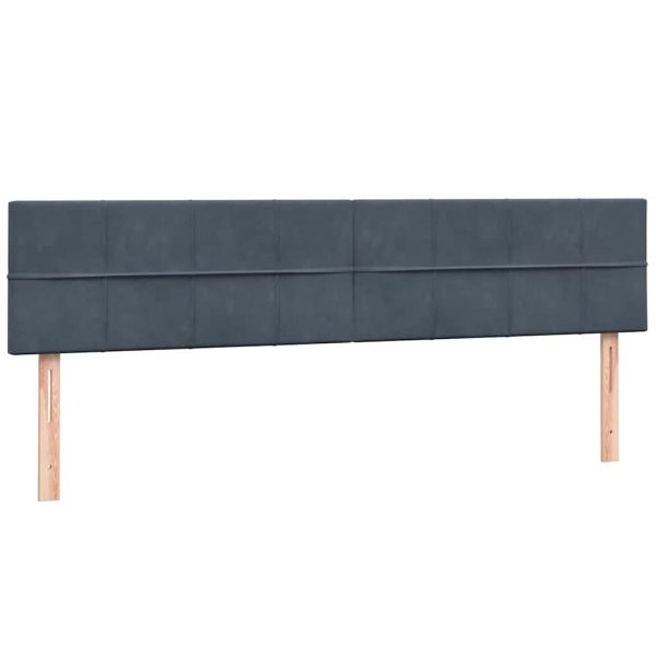 Box Spring легло с матраци Тъмно сиво 180x210 cm кадифе