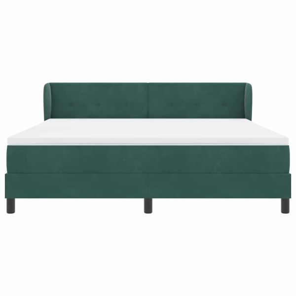 Легло с пружинирана основа Тъмнозелено 180 x 200 cm Кадифе