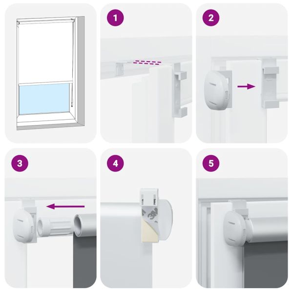 Ролетна щора Blackout черна 90x175 см ширина на тъканта 85,7 см