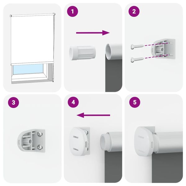 Ролкова щора Blackout Сив 55x175 cm Ширина на плата 50,7 cm