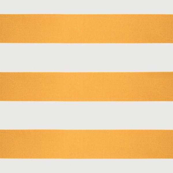 Автоматично прибираща се тента, жълто и бяло, 4x3 м