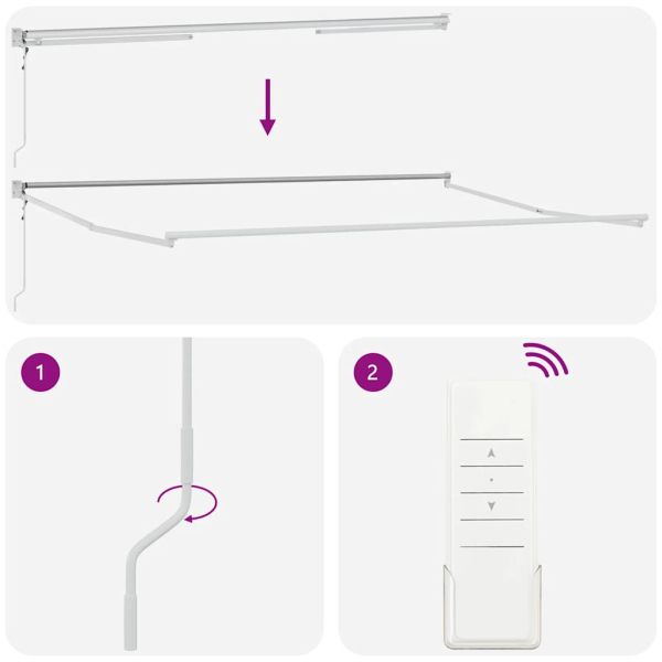 Прибираща се тента антрацит и бял 4,5x3 м плат и алуминий