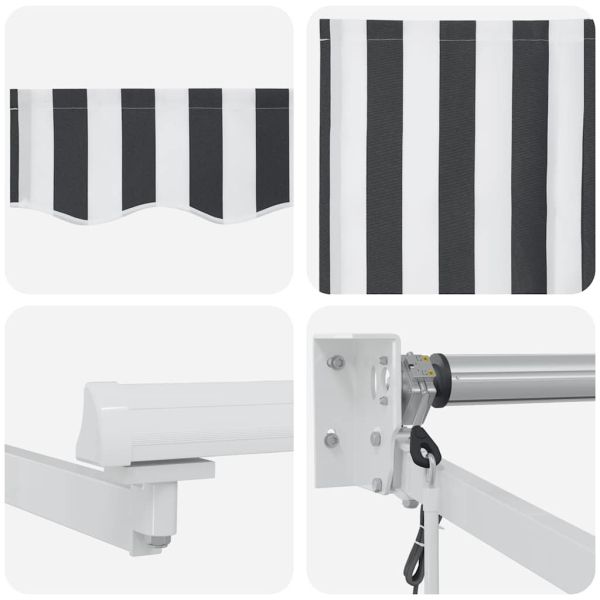 Прибираща се тента антрацит и бял 4,5x3 м плат и алуминий