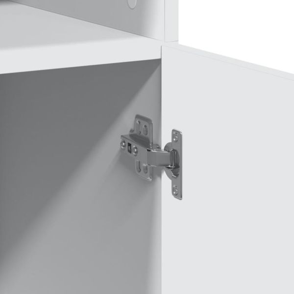 Висок шкаф, бял, 70x42,5x185 см, инженерно дърво