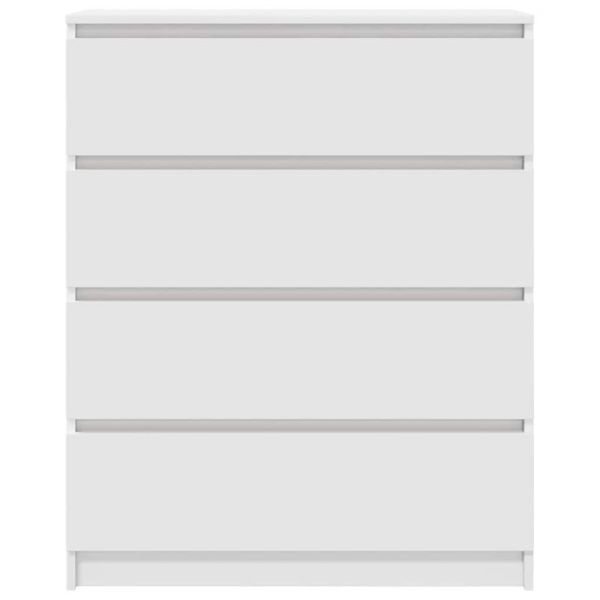 Сайдборд, бял, 80x35x99 см, инженерно дърво