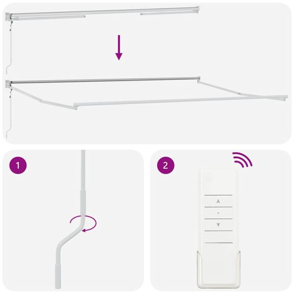 Сгъваем навес Бяло 400 × 300 cm Полиестер и алуминий