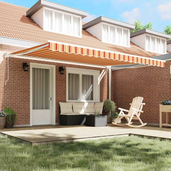 Сенник Жълт и оранжев 450 × 300 cm Полиестер и метал