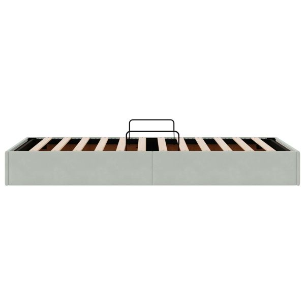 Отоман легло рамка с хранилище със съхранение Кадифе