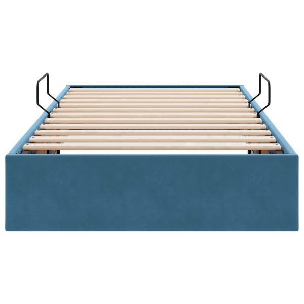 Отоман легло рамка с хранилище със съхранение Кадифе