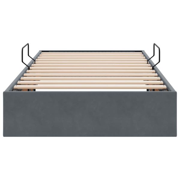 Отоман легло рамка с хранилище със съхранение Кадифе