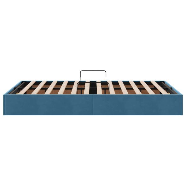 Отоман легло рамка с хранилище със съхранение Кадифе